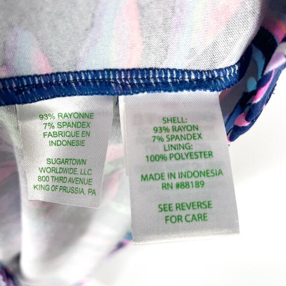 Lilly Pulitzer Manuela Maxi Dress Oyster Bay Navy Pink Spotted V-Neck Sz XS‎ - Picture 11 of 12